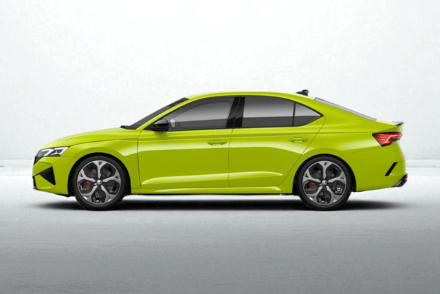 Skoda Octavia RS Mamba Green Color Image